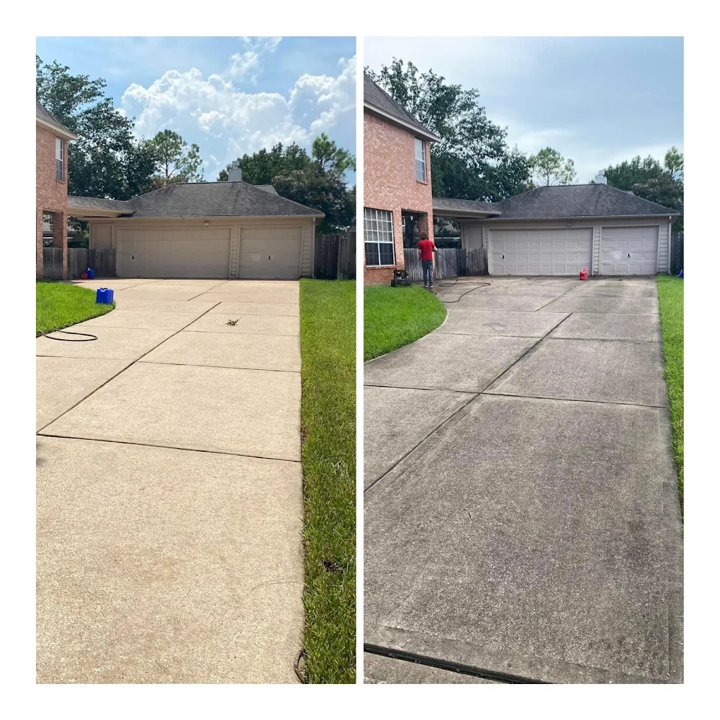 Residential front driveway — Houston TX