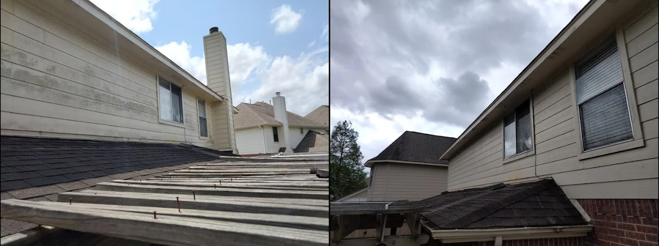 Upper siding and roofline area — Houston TX