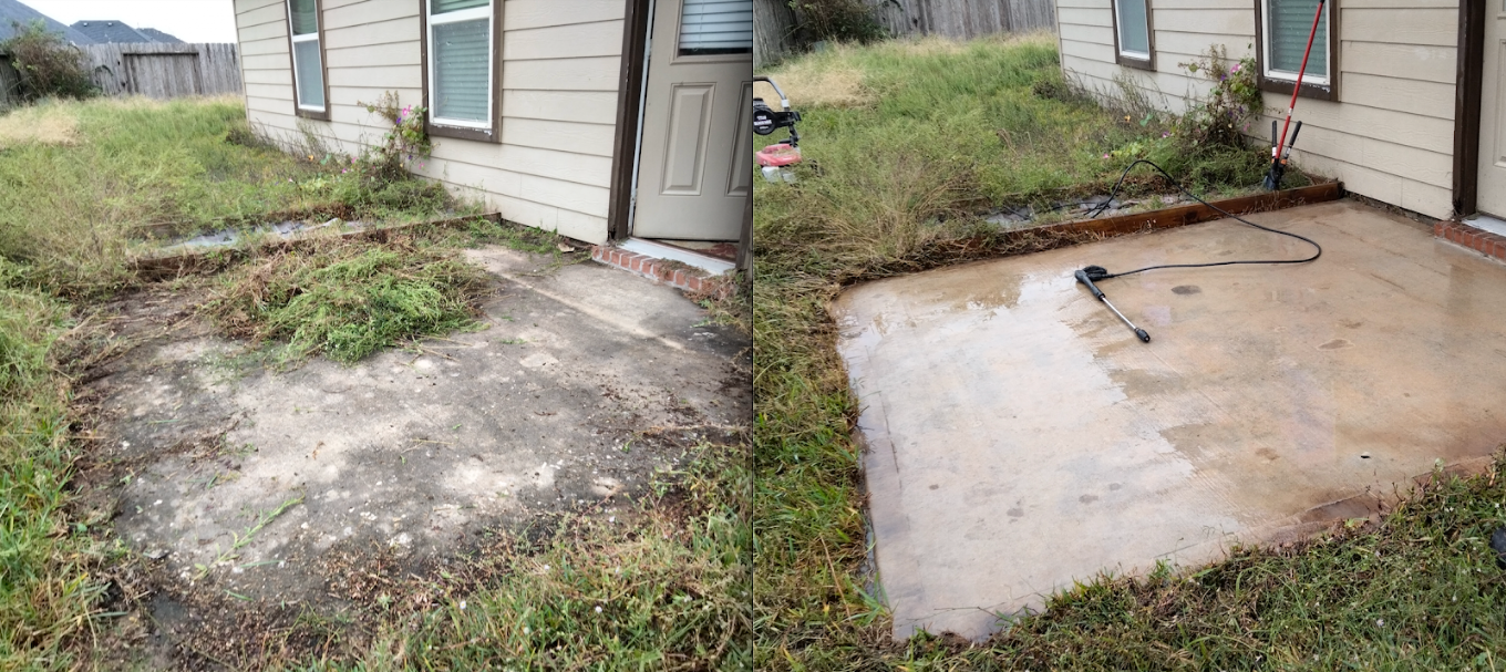 Concrete patio restoration — Houston TX